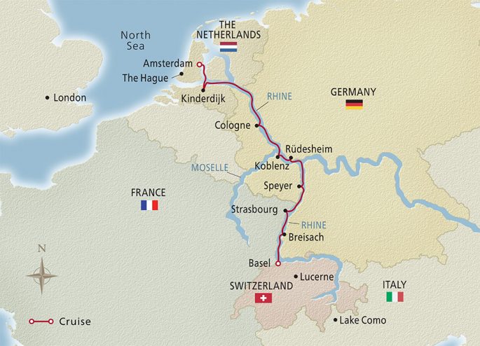 river cruise map france
